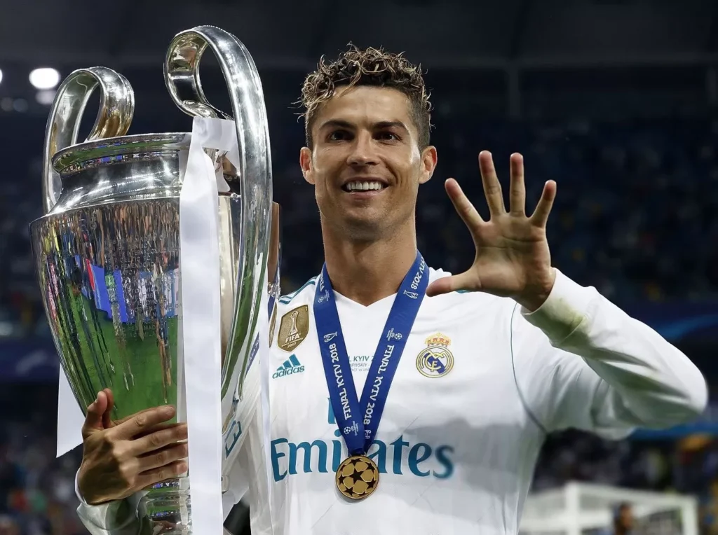 Psicología del deporte fútbol, Cristiano Ronaldo ganando su quinta champions